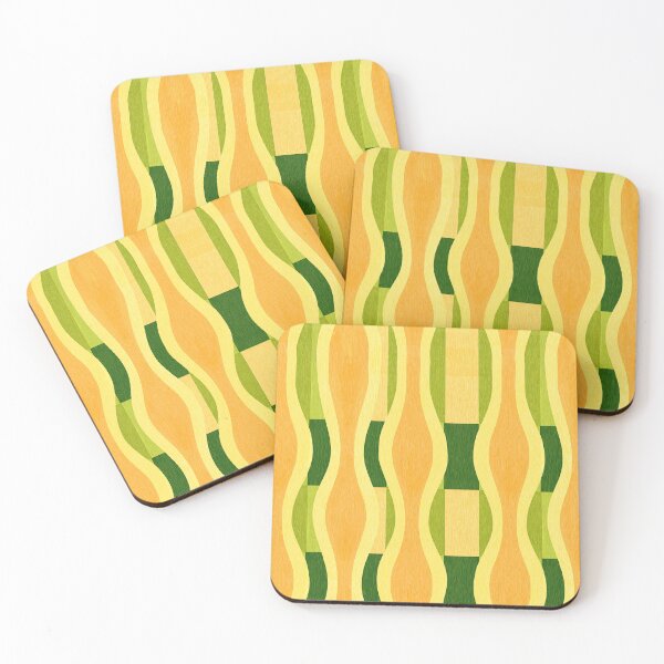 Item preview, Retro Lime and Mustard Waves designed and sold by Piotrek0001.