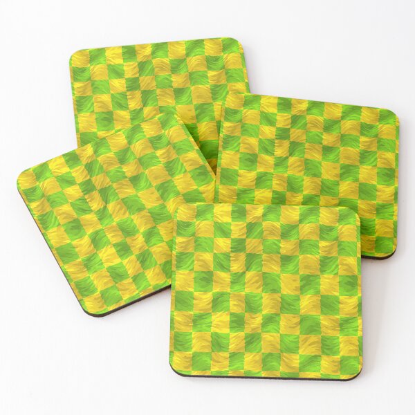 Item preview, Lime Green Textured Checkers designed and sold by Piotrek0001.