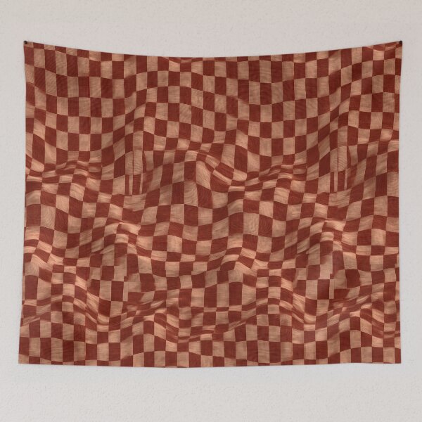 Item preview, Wavy Rust Red Distortion Grid designed and sold by Piotrek0001.