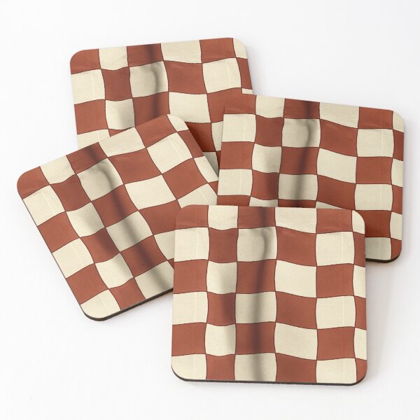 Item preview, Chocolate Brown Melted Grid Art designed and sold by Piotrek0001.