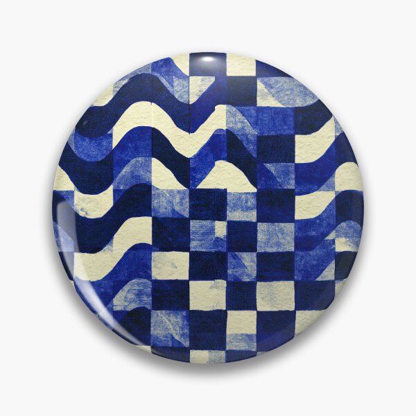 Item preview, Cobalt Blue Wavy Checkers designed and sold by Piotrek0001.