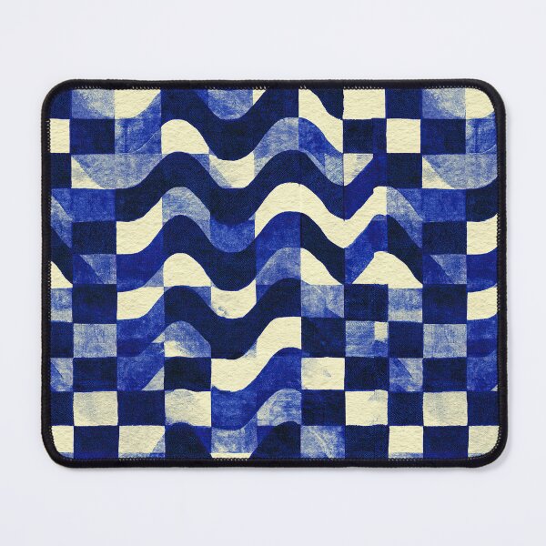 Item preview, Cobalt Blue Wavy Checkers designed and sold by Piotrek0001.