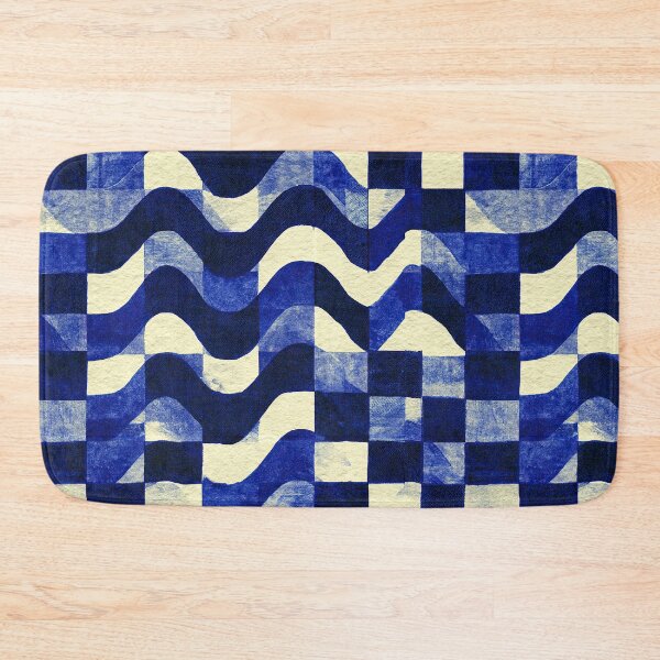 Item preview, Cobalt Blue Wavy Checkers designed and sold by Piotrek0001.