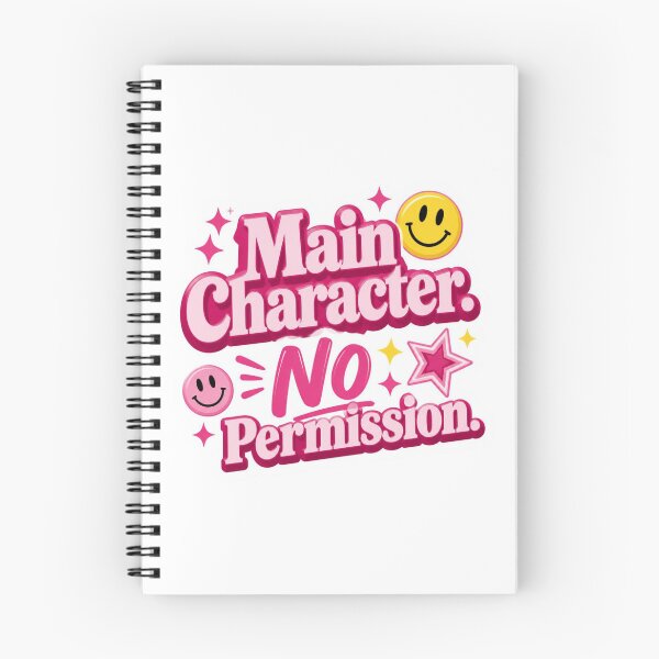 Item preview, Main Character Energy. No Permission Cute Pink Aesthetic Quote Sticker. Trendy Y2K Coquette Gen Z Motivational Design designed and sold by Aarvya Fashion Club ( A.F.C ).