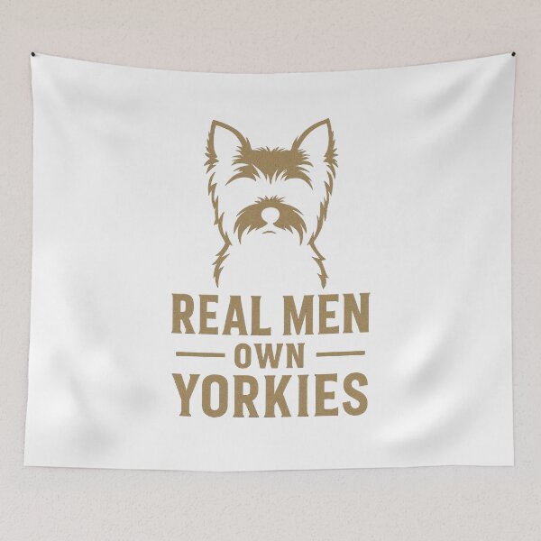 Item preview, Real Men Own Yorkies Funny Yorkshire Terrier Dog Lover Design designed and sold by FurAndFlaireg.