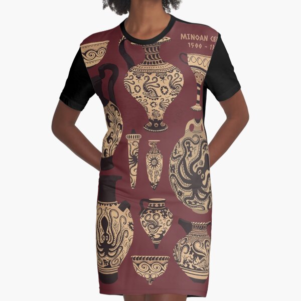 Late Minoan Ceramics Graphic T-Shirt Dress