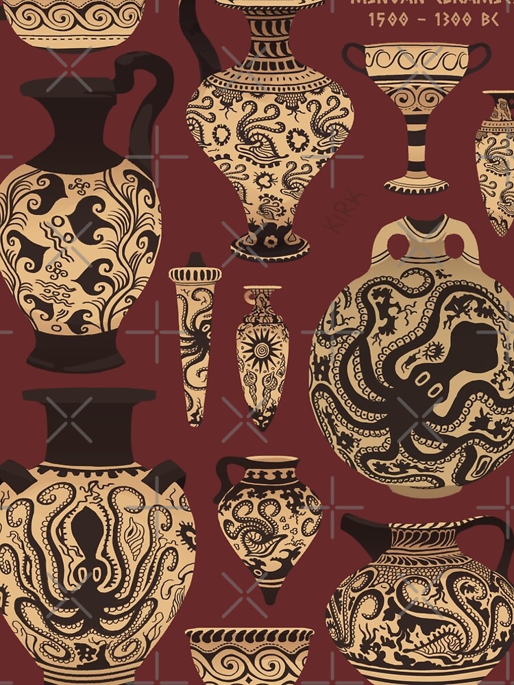 Late Minoan Ceramics A-Line Dress for Sale by flaroh