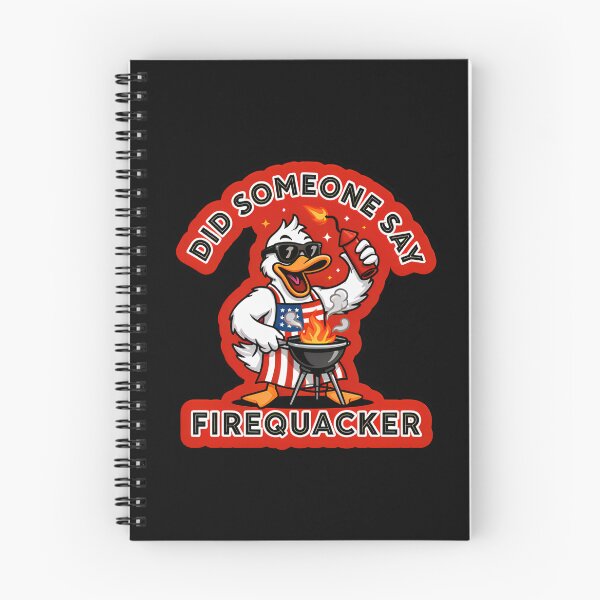 Item preview, Did Someone Say Firequacker Funny 4th of July BBQ Duck Gift designed and sold by DejvArtist.