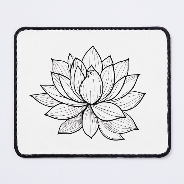 Item preview, Zen Bloom: Minimalist Lotus Flower Line Art Design designed and sold by Mercella-Inc.