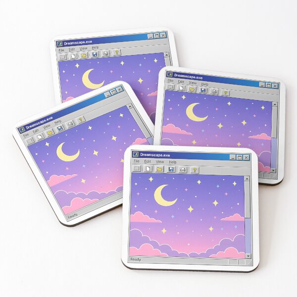 Item preview, Retro 90s Computer Window Night Sky Art designed and sold by 77Clover.