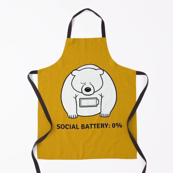 Item preview, Social Battery 0% Bear Design – Funny Introvert Minimalist One-Color Design for Tired Introverts & Low-Energy Humor Gifts designed and sold by AbderraimArt.