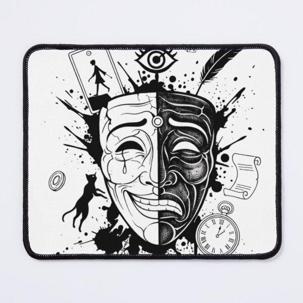 Item preview, Theater Mask Abstract Art designed and sold by ghostlogic-th.