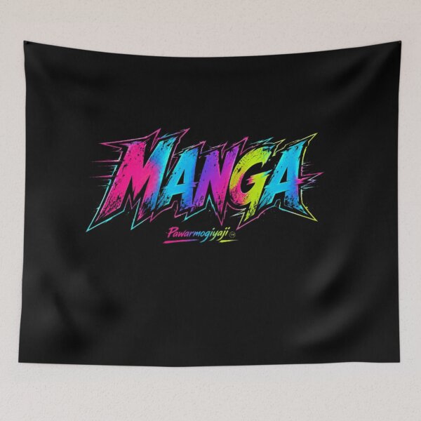 Item preview, ​Colorful Retro Manga Typography Splatter Art designed and sold by Pawar1999.