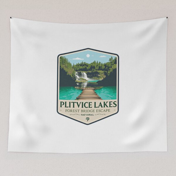 Item preview, Plitvice Lakes Forest Bridge Escape National Park Croatia Travel Souvenir designed and sold by Simsimah26Parks.