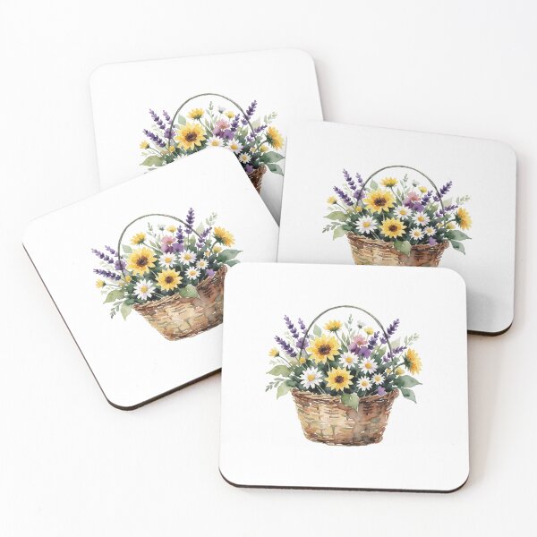 Item preview, Sunflower Basket Sticker | Cottage Garden Flowers designed and sold by AillustriaAK.