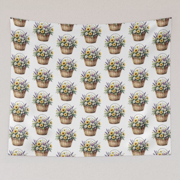 Item preview, Sunflower Basket Sticker | Cottage Garden Flowers designed and sold by AillustriaAK.