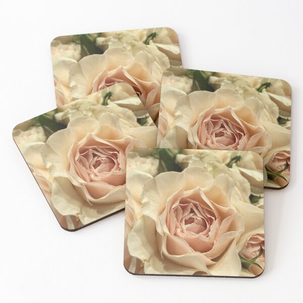 Item preview, Close-up of Elegant Peach-Cream Rose in Full Bloom designed and sold by BalkanBloomArt.
