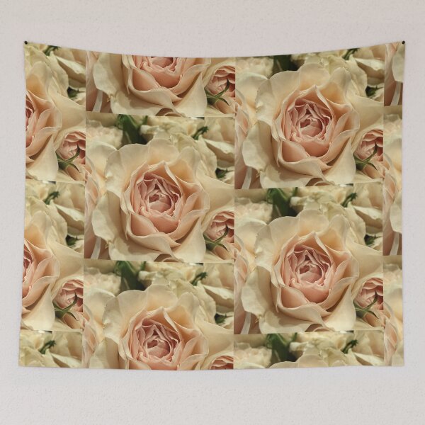 Item preview, Close-up of Elegant Peach-Cream Rose in Full Bloom designed and sold by BalkanBloomArt.