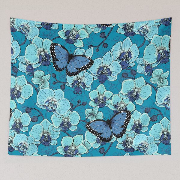 Item preview, Botanical Orchid Garden with Butterflies designed and sold by Katerina Mitkova Kirilova.