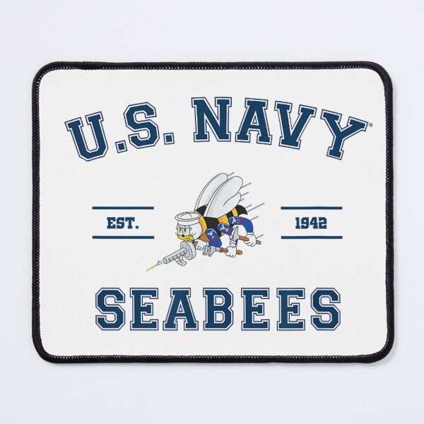 Item preview, US Navy Seabees Est 1942 Military Fighting Bee Emblem designed and sold by VedaSeraphina.