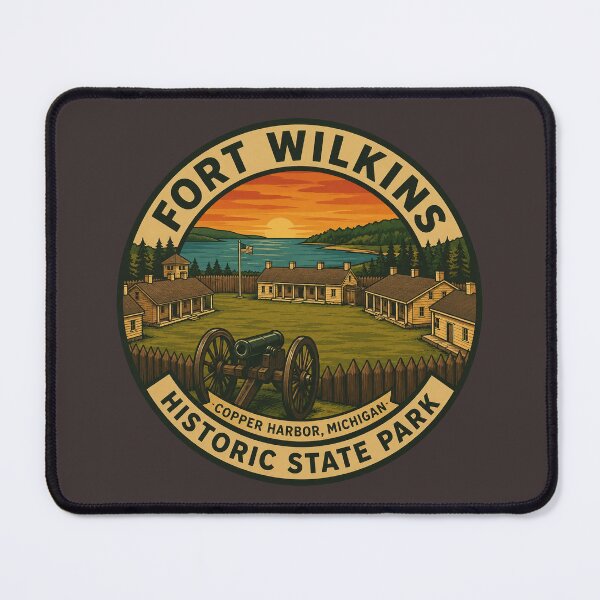 Item preview, Fort Wilkins Historic State Park Michigan Travel Badge designed and sold by American Travels.