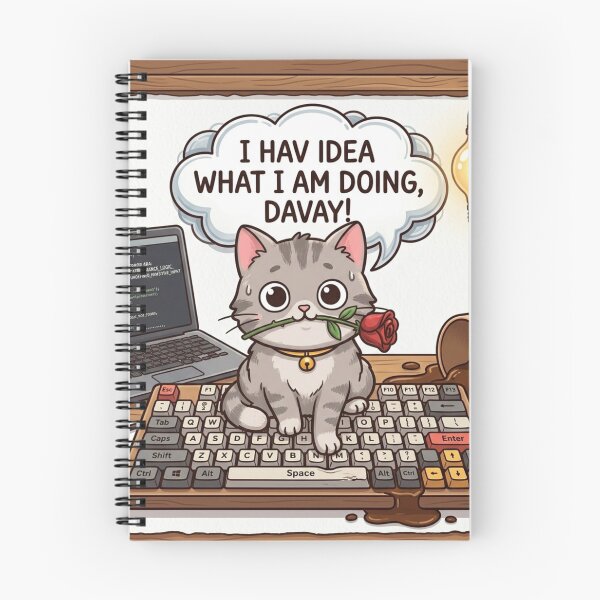 Item preview, Cute Programmer Cat Meme "I Have Idea What I Am Doing" designed and sold by senya3001.