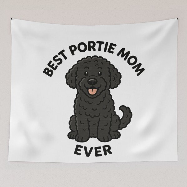 Item preview, Best Portie Mom Ever Cute Portuguese Water Dog Dog Mom Design designed and sold by FurAndFlaireg.