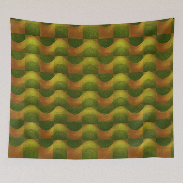 Item preview, Olive Green Textured Square Grid designed and sold by Piotrek0001.