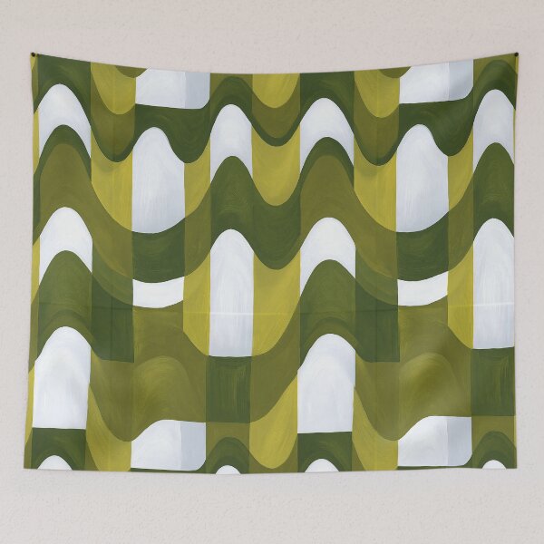 Item preview, Sage Green Modern Wavy Stripe designed and sold by Piotrek0001.