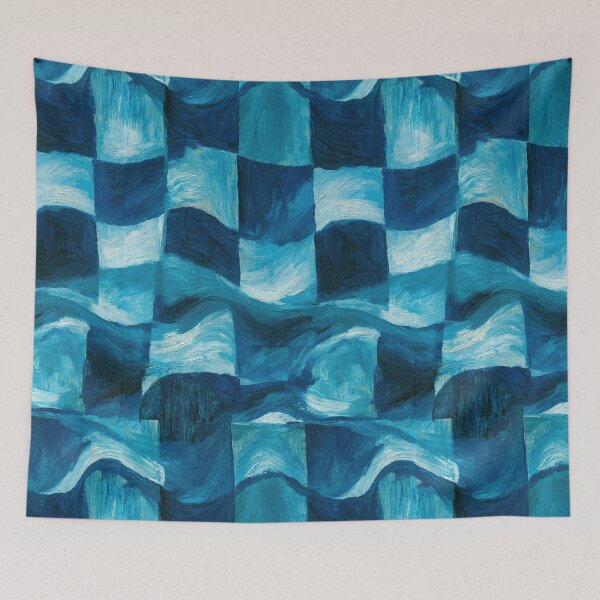 Item preview, Royal Blue Painted Wave Art designed and sold by Piotrek0001.