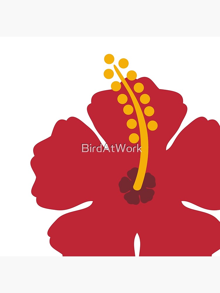 Red Hibiscus Flower by BirdAtWork