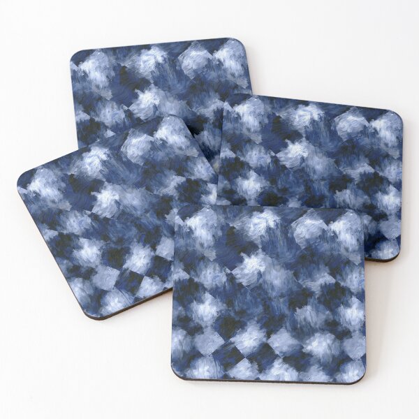 Item preview, Midnight Blue Textured Checkered Art designed and sold by Piotrek0001.
