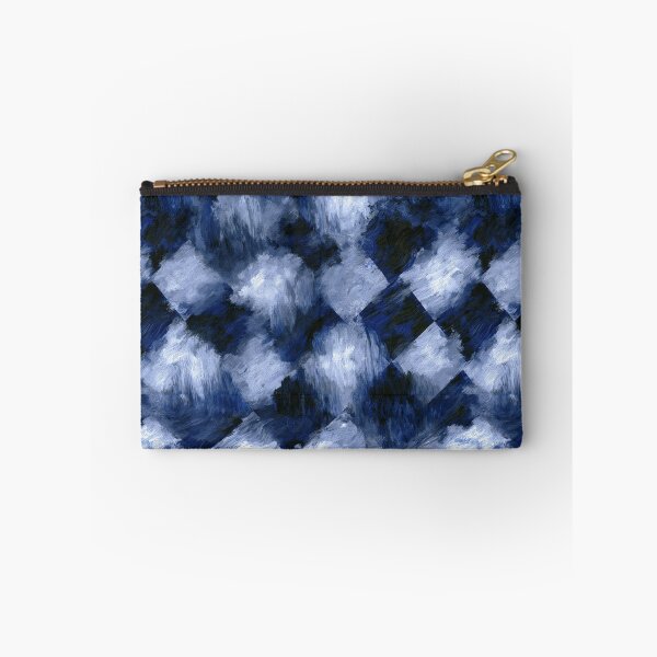 Item preview, Midnight Blue Textured Checkered Art designed and sold by Piotrek0001.
