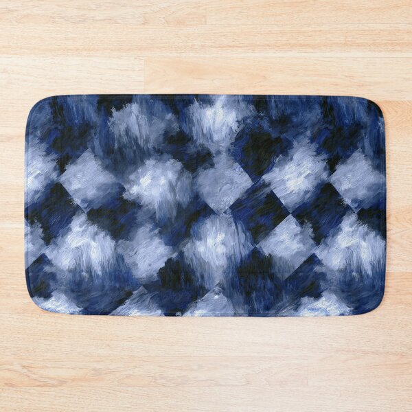 Item preview, Midnight Blue Textured Checkered Art designed and sold by Piotrek0001.