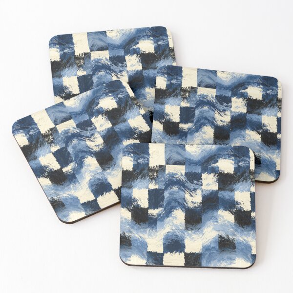 Item preview, Sapphire Blue Glitch Grid Pattern designed and sold by Piotrek0001.