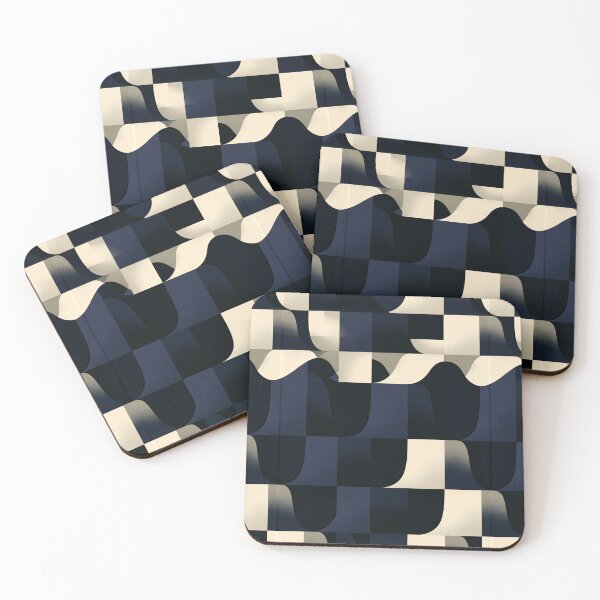 Item preview, Dark Navy Liquid Square Pattern designed and sold by Piotrek0001.