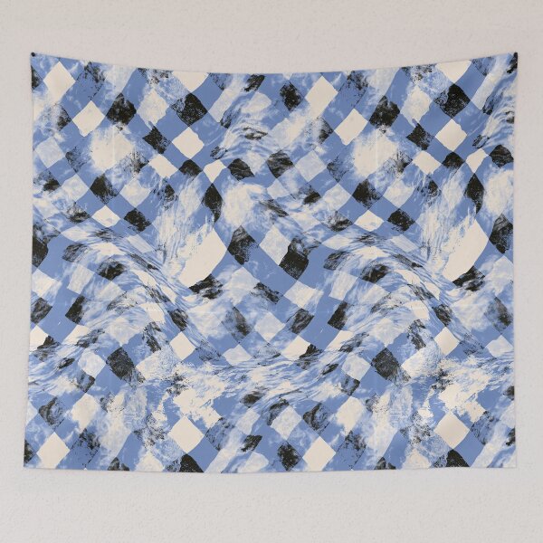 Item preview, Sky Blue Painted Gingham Texture designed and sold by Piotrek0001.