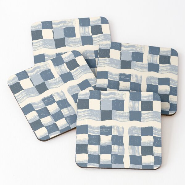 Item preview, Indigo Blue Painted Checkers designed and sold by Piotrek0001.
