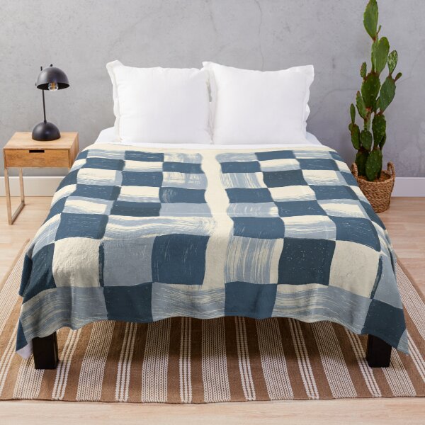 Item preview, Indigo Blue Painted Checkers designed and sold by Piotrek0001.