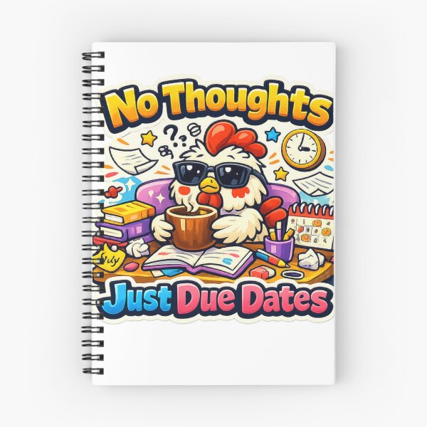 Item preview, No Thoughts Just Due Dates  designed and sold by Chill Chicken Studio.