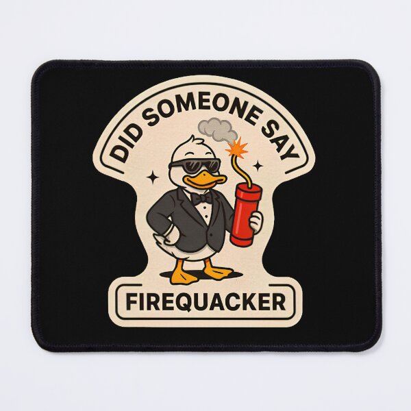 Item preview, Did Someone Say Firequacker Cool Secret Agent Duck 4th of July designed and sold by DejvArtist.