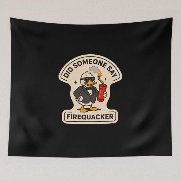 Item preview, Did Someone Say Firequacker Cool Secret Agent Duck 4th of July designed and sold by DejvArtist.