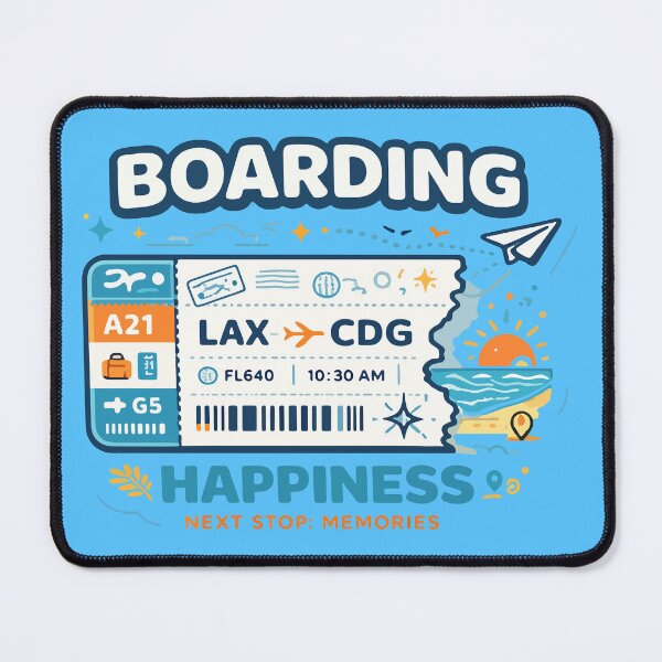 Item preview, Boarding Happiness Travel Ticket designed and sold by xmoudx.