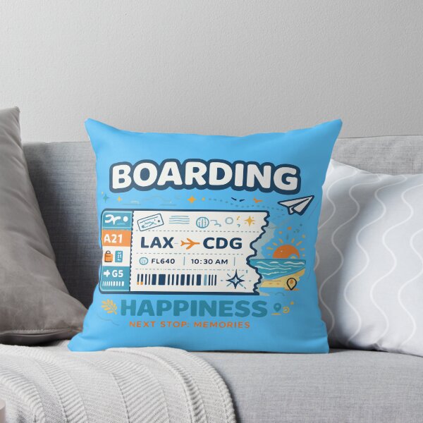 Item preview, Boarding Happiness Travel Ticket designed and sold by xmoudx.