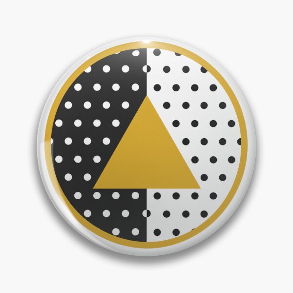 Item preview, de Poitrine White and Black Polka Dot with a Yellow Triangle designed and sold by CoquetteGoose.