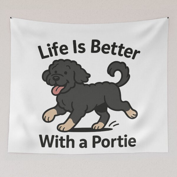 Item preview, Life Is Better With a Portie Cute Portuguese Water Dog Lover Design designed and sold by FurAndFlaireg.