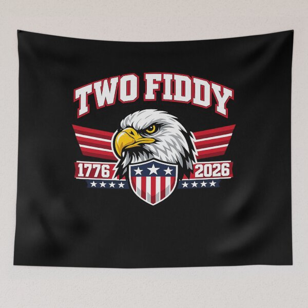 Item preview, Two Fiddy 2 Fiddy 250th Anniversary 4th of July Sports Eagle T-Shirt, Patriotic USA Gift, American Eagle Graphic Tee designed and sold by Trendably.