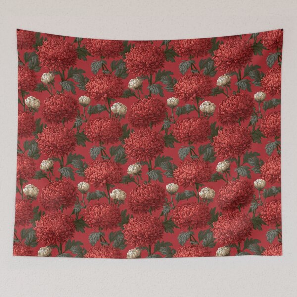 Item preview, Artistic Chrysanthemum Print  - Flower Garden Pattern - Anniversary Gifts For Mom designed and sold by RoyalStarsPatts.