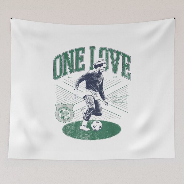 Item preview, Bob Marley One Love Football Is Freedom Jamaican Retro designed and sold by VedaSeraphina.