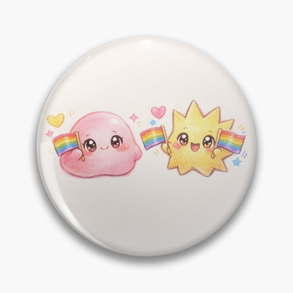 Item preview, Cute Bouba & Kiki Waving LGBTQ+ Rainbow Flags – Kawaii Pride Design designed and sold by Nerd Romance Café.